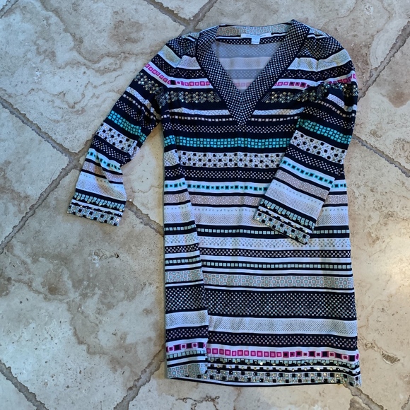 Diane Von Furstenberg Shift Dress Size 6 - Picture 1 of 3